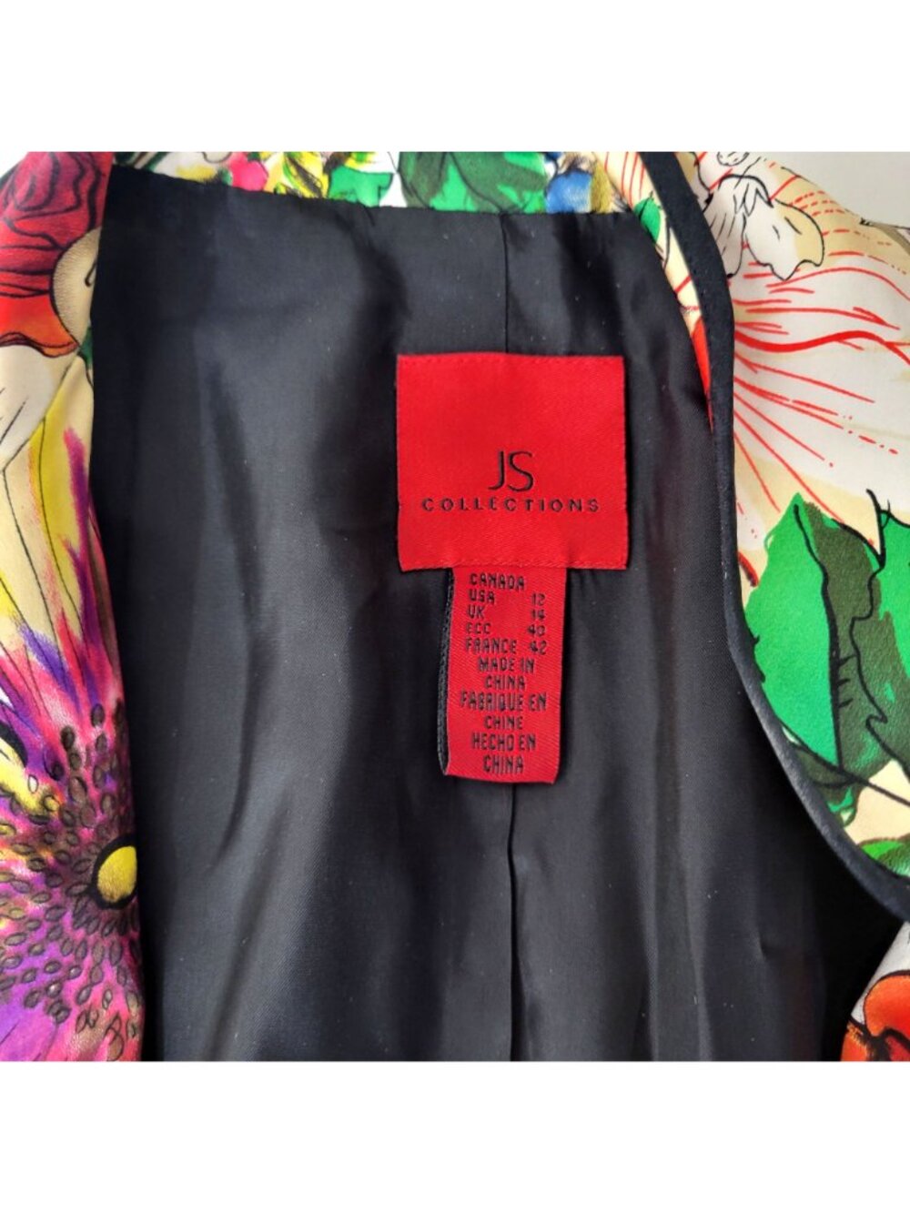 JS Collections Silk Floral Jacket - Picture 4 of 7